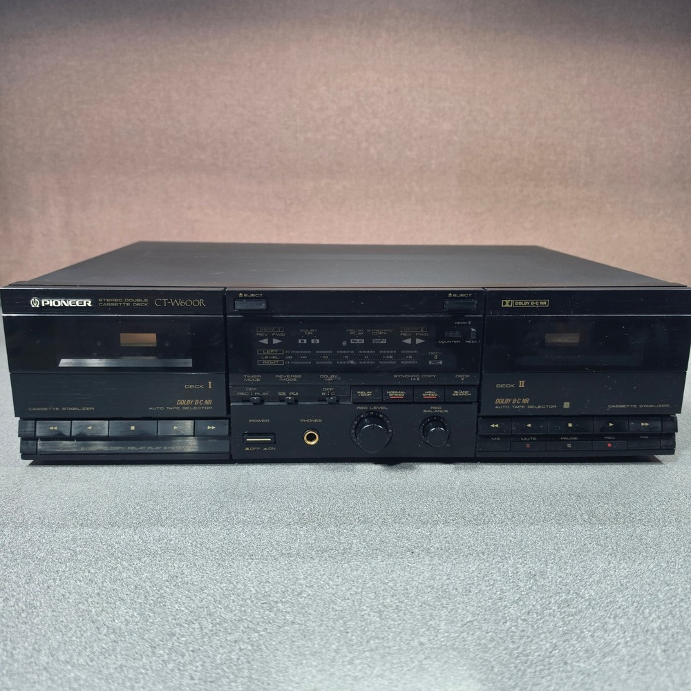 Pioneer CT-W600R Stereo Double Cassette Deck Excellent Dolby B-C NR Dual Works